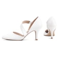 thumbnail image 2 of Pennysue Women's White Strappy Short Heels With Pointed Toes Size 7.5, 2 of 7