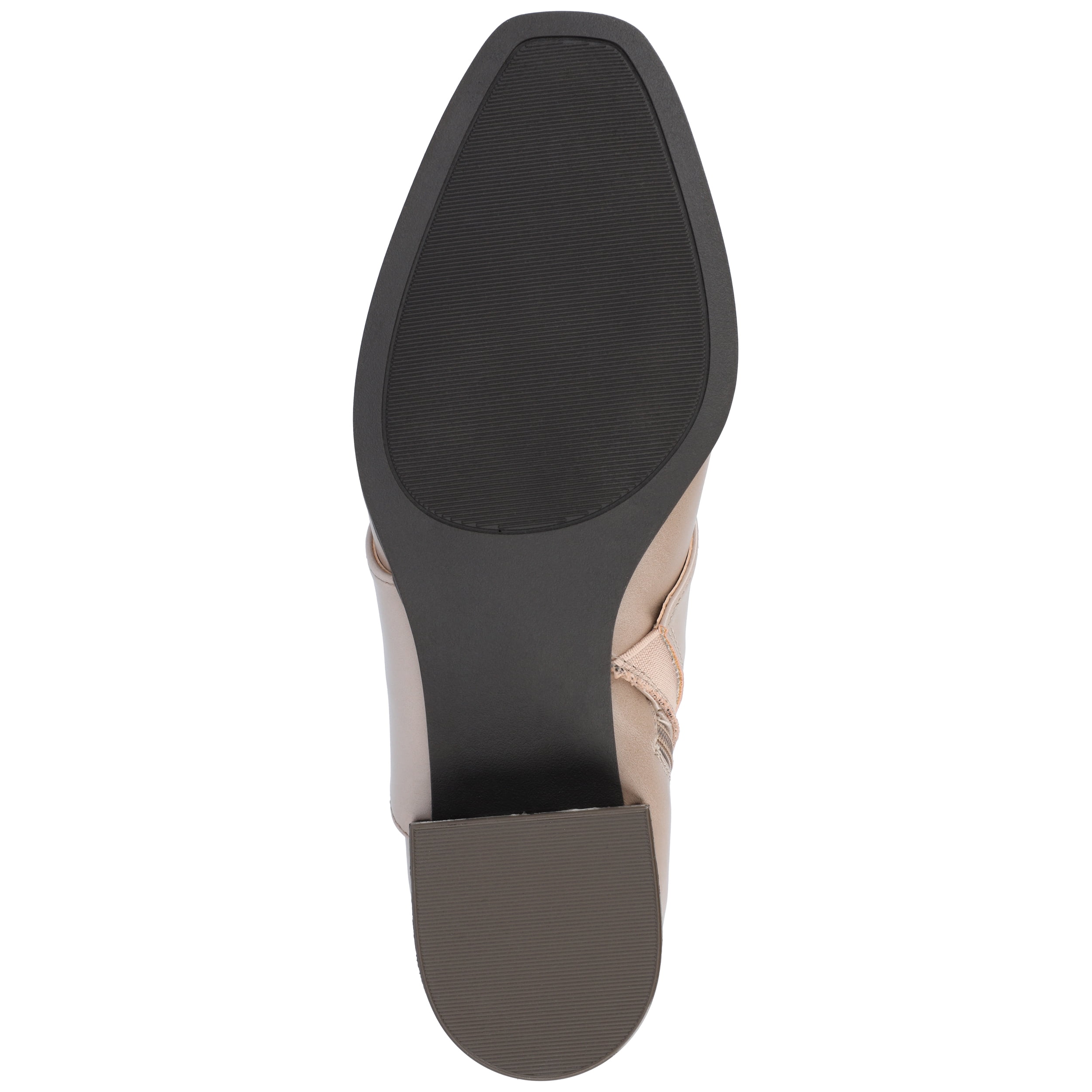Journee Womens Kyler Two Tone Square Toe Booties