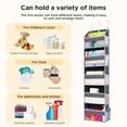 thumbnail image 4 of Torio Over the Door Storage Organizer, 15-Pocket Hanging Organizer for Kids Toys & Diapers, Heavy Duty with Clear Window, Grey, 4 of 7