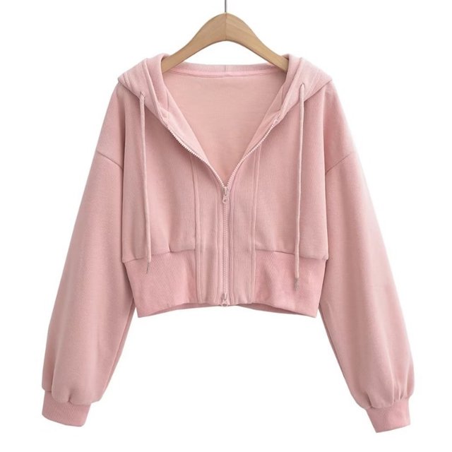 Sudadera con capucha y manga larga para mujer, informal, lisa, de manga larga, con bolsillo y cremallera, para exteriores, con capucha