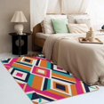 thumbnail image 4 of Modern Trellis Area Rugs, Colorful Geometric Rugs 4x6 Living Room, Carpet Soft Non Slip Washable, Modern Geometric Carpets for Bedroom, with Non Slip Backing Washable Fluffy Super Soft Indoor Rugs, 4 of 7