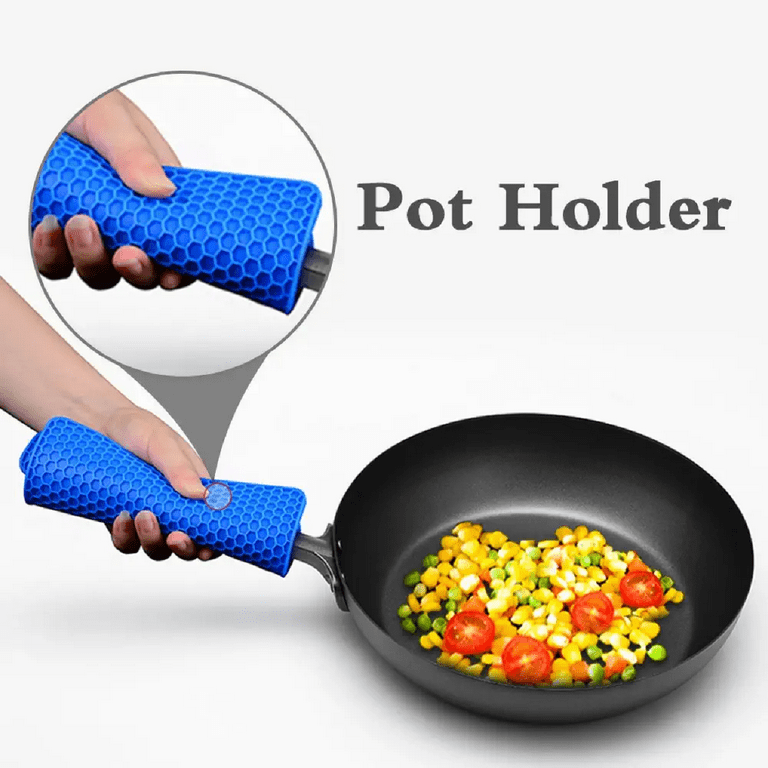 2 Pack Silicone Table Mat - Heat Resistant Pot Holders 7.5inch, Orange 