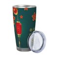 thumbnail image 2 of Año de la serpiente 2025 Feliz Año Nuevo chino 2025 Vaso de acero inoxidable Taza de café de viaje de 20 oz Taza térmica portátil con tapas, 2 of 7