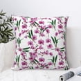 thumbnail image 4 of Pofeuu Orchids Flowers Print Double-sided plush pillowcase Square Throw Pillow Covers Pillows Cover for Living Room Bedroom Sofa Couch Cushion Cover（No pillow core）-24"x24", 4 of 7