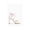 thumbnail image 2 of Schutz Leaf White Multistraps Ankle Lace Up Open Toe Block High Heel Sandals, 2 of 6