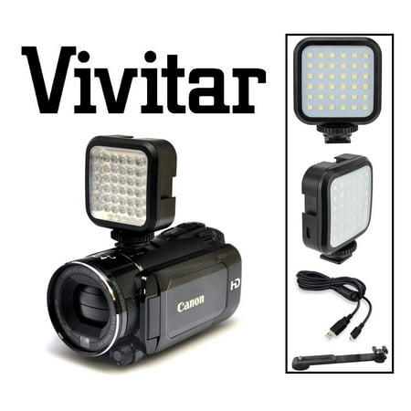 LED Video Light With 2 Battery & Charger for Sony HDR-PJ340 HDR-PJ540 HDR-CX330