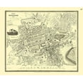 thumbnail image 2 of Meyers 14x12 White Modern Wood Framed Museum Art Print Titled - Edinburgh Plan Great Britain - Meyers 1844, 2 of 4