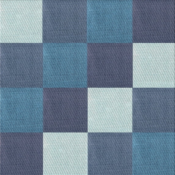 Ahgly Company Indoor Square Patterned Blue Novelty Area Rugs, 7' Square