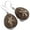 Brown, variant on Adorable Genuine Fossil Sand Dollar 925 Sterling Silver Earrings, 11/16"
