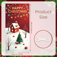 thumbnail image 3 of Decorative Design Happy Christmas Banner Holiday Lights Festive Elements Winter Wonderland Polyester Material for Holiday Celebration Indoor Decoration Party Background, 3 of 9
