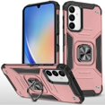 thumbnail image 2 of Designed for Samsung Galaxy A25 5G Armor Hybrid with Ring Holder Kickstand Shockproof Heavy-Duty Durable Rugged Dual Layer Phone Case Cover [Rose Gold], 2 of 10