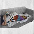thumbnail image 6 of African Soft Flannel Fleece Throw Blanket, Ladies in Traditional Costume Silhouettes Ethnicity Vintage Display, Cozy Plush for Indoor and Outdoor Use, 50" x 60", Multicolor, by Ambesonne, 6 of 6
