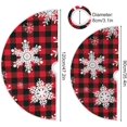 thumbnail image 3 of Coolnut 35.4" Winter Christmas Snowflake Christmas Tree Skirt, Soft Christmas Tree Mat Merry Xmas Tree Skirt Ornaments for Indoor Outdoor Farmhouse Holiday Party Decoration, 3 of 6