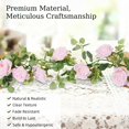 thumbnail image 4 of Lewondr Artificial Eucalyptus Garland with Flower, 2Pack 13FT Faux Floral Greenery Garlands Fake Flowers Vines, Maintenance-Free for Wedding Table Backdrop Party Centerpiece Room Decor, Pink, 4 of 7