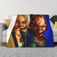 thumbnail image 4 of Lsque Chucky Print Flannel Throw Blanket, Ultra-soft Blanket for Bed, Couch, Car, Hypoallergenic Anti-pilling blanket-80"x60", 4 of 8