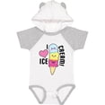 thumbnail image 3 of Inktastic I Love Ice Cream with Cute Ice Cream Cone Boys or Girls Baby Bodysuit, 3 of 5