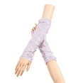 thumbnail image 1 of GDREDA Sparkly Fingerless Long Sleeve Scale Design Glitter Arm Warmers for Party Fashion Wear White,One Size, 1 of 4