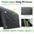 thumbnail image 6 of ADVANCE OUTDOOR 13x20 ft Large Space Round Roof Storage Shelter Heavy Duty Carport with 2 Roll up Doors & Vents for Vehicle Truck Boat Anti-UV Snow Waterproof, Gray, 6 of 8