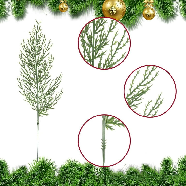 Faux Pine Stems , Faux Pine Greenery Stems , Faux Christmas