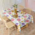 thumbnail image 3 of Pioneer Flower Floral Print Pattern Rectangle Tablecloth 60"x120", Waterproof Polyester Table Cloth, Wipeable Spillproof for Dining Camping Indoor Outdoor, 3 of 6