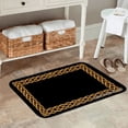 thumbnail image 2 of FJPT Non Slip Flannel Polyester Floor Mat With Celtic Knot Border For Bathroom Kitchen Bedroom Decor 31.5x19.7 inch, 2 of 5