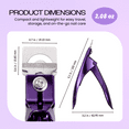 thumbnail image 4 of Beauticom Pana Metallic Purple Stainless Steel Nail Clipper UV Gel Acrylic, 4 of 6