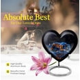 thumbnail image 5 of Aquatic Fire Cremation Urns For Human Ashes, Large Urn For Men Ashes, Cremation Urn For Human Ashes, Funeral Urns For Adult Ashes Women, Urns For Burial (8inch), Decorative Heart Urn For Mom Ashes, 5 of 5