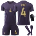 thumbnail image 1 of European Cup Final 2024 England Declan Rice Kids Away Soccer Jersey Set with Socks & Gear 24, 1 of 2