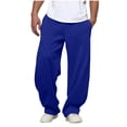 thumbnail image 2 of SYwaren Men's Casual Fashion Sweatpants Elastic Waist Drawstring Solid Color Joggers with Pockets, 2 of 8