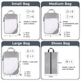 thumbnail image 5 of AUXDIQ 4 PCS Compression Packing Cubes Travel Luggage Organizer Bags Set Packing Organizers Compression Suitcase Bag Travel Essential Bag, 5 of 5