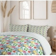 thumbnail image 6 of Ambesonne Floral Duvet Cover Sets, Modern Brushstroke Art, 2-Queen, Multicolor, 6 of 7