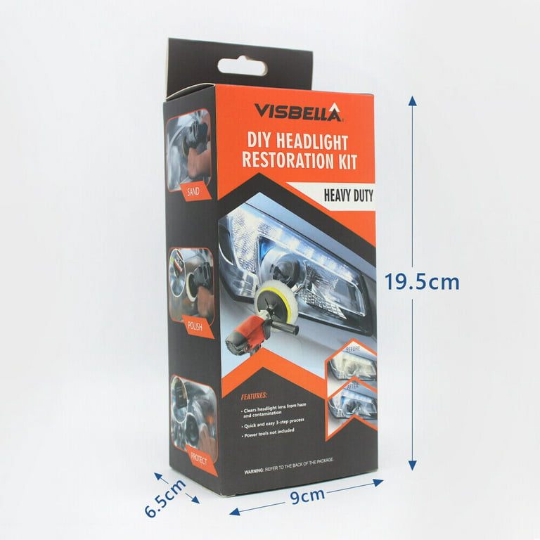 Visbella Heavy Duty Headlight Restore Wipe Headlight Washer Kit - China Headlight  Restore Kit, Headlight Washer