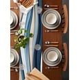 thumbnail image 2 of Boanket Blue Beige Ombre Table Runner - 60 Inch Long, Kitchen Dining Table Runner Dresser Scarves, Aesthetics Abstract Geometric Modern Farmhouse Home Decor for Coffee Table Wedding Party Banquet, 2 of 8