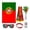 D(Portugal), variant on Decorr 6PCS Portugal Soccer Fan Cheer Set, Portugal Flag Patriotic Scarf Sunglasses Hand Clapper Face Paint Wristband, Soccer Game Day Accessories for World Soccer, Euro Cup & Sports Party Decor