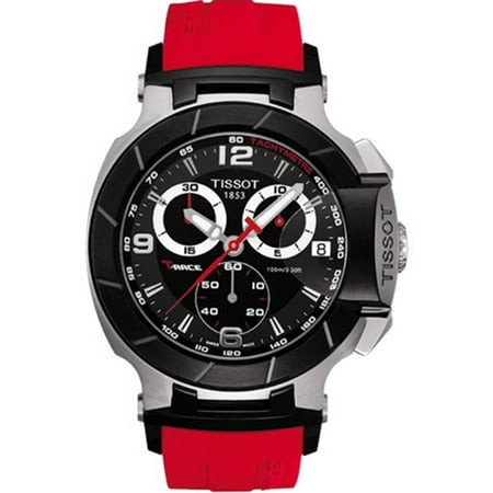 Black Rubber Watch - Tissot Men's T-Race T048.417.27.057.01 Black Rubber Swiss Quartz Fashion Watch