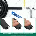 thumbnail image 4 of Uxcell Flexible EPDM Rubber Strip (16.4 ft Long, 1/2"(14mm) Wide) - Weather/Aging Resistant Concrete Expansion Joint Filler for Driveway/Sidewalks/Concrete Crack Repair/Replacement, Black, 4 of 7