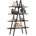 thumbnail image 7 of Tribesigns 4-Tier Bookshelf, A-Shaped Bookcase 4 Shelves Industrial Ladder Shelf Open Display Shelves Book Storage Organizer for Living Room, Home Office, 7 of 7