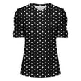 thumbnail image 5 of ChaoHeng Women's Plus Lightweight Tops for 2025 Spring/Summer Fashion Casual,Women Fashion Casual Short Sleeve Loose T-Shirt Blouse Tops(Black,S), 5 of 5