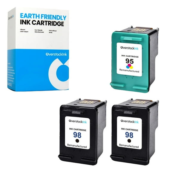 OverstockInk Printer Ink 98 95 Cartridges 3-Pack Compatible for HP 98 95 for OfficeJet 6307 (2 BK, 1 C)