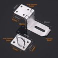 thumbnail image 3 of Right Angle Door Clasp Stainless Steel Door Lock Hasp Padlock, 3 of 5