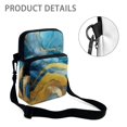 thumbnail image 5 of Chririnla Marble Portable Cross Body Purse, Polyester Shoulder Bag with Pockets Cross Body Phone Purse for Daily Use Travel, 5 of 7