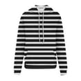 thumbnail image 2 of VISALY Hoodies Pullover Cotton Sweaters Oversized Hoodies Striped Plus Size Sweatshirts Long Sleeve Sweaters Pullover Fall Clothes with Pocket Sweatshirt Women Women Pullover Sweater Pullover Black L, 2 of 4