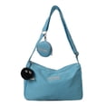 thumbnail image 5 of Bolso bandolera de nailon de gran capacidad con colgante, estilo nuevo y moderno, color liso, informal, color caramelo, para otoño de 2025, 5 of 5