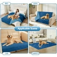 thumbnail image 6 of decorUhome Waterproof Sofa Cover for pets, Reversible Couch Cover for dogs, Machine Washable Slipcover Furniture Protector for Kids, 30x53 Inch, Navy Blue & Blue, 6 of 7