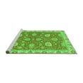 thumbnail image 2 of Ahgly Company Machine Washable Indoor Round Oriental Green Modern Area Rugs, 3' Round, 2 of 4