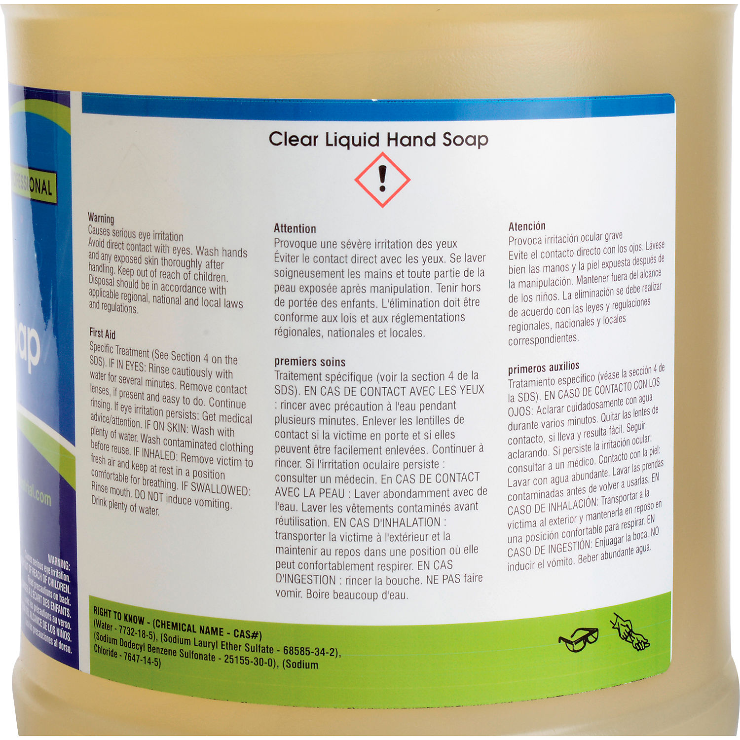 Global Industrial Liquid Hand Soap, Clear, Case Of Four 1 Gallon Bottles