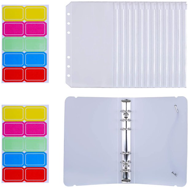 Antner A6 Binder Pockets with Binder Cover Waterproof Cash Budget