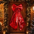 thumbnail image 2 of Big Red Bows Christmas Tree Topper Bows 40*16in Large Satin Bow for Hoom Wall Backdrop Room Decorations for Wedding Birthday Party, 2 of 9