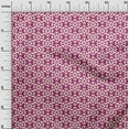 thumbnail image 3 of oneOone Cotton Cambric Fuschia Pink Fabric Asian Block Print Geometric Quilting Supplies Print Sewing Fabric By The Yard 42 Inch Wide, 3 of 4