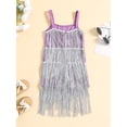 thumbnail image 3 of Caoirhny Toddler Girl Tassel Dress Summer Sleeveless Square Neck Zip Back Dance Dress Kid Clothes, 3 of 9